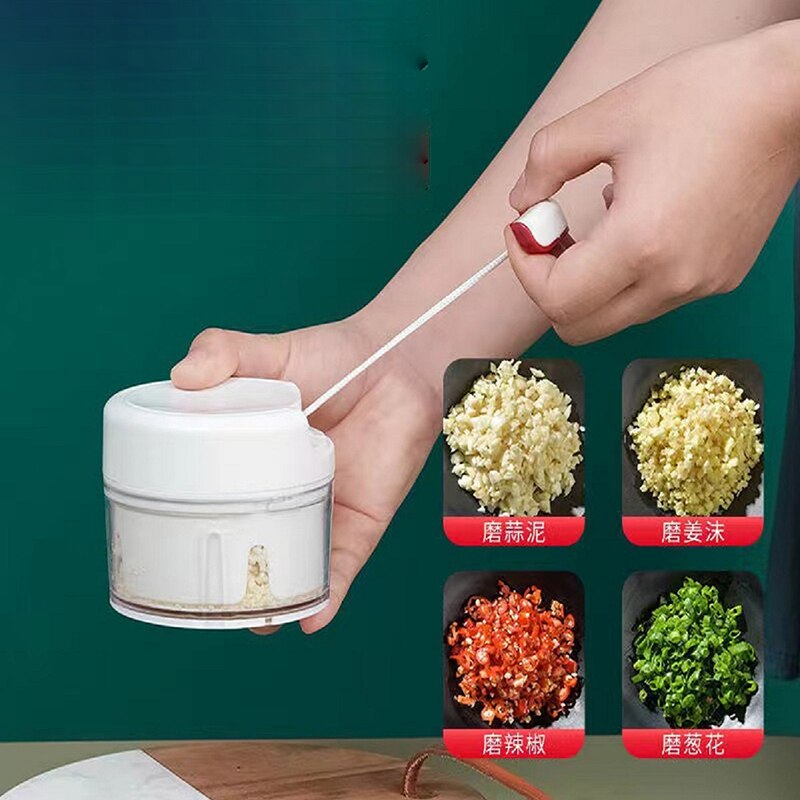 Household Kitchen Gadgets Vegetable Cutter Silk Cutter - Trituradora de ajo de plástico, prensa