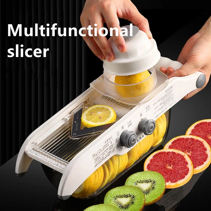 Household Kitchen Gadgets Vegetable Cutter Silk Cutter - Rebanador de limón multifuncional, rallador de