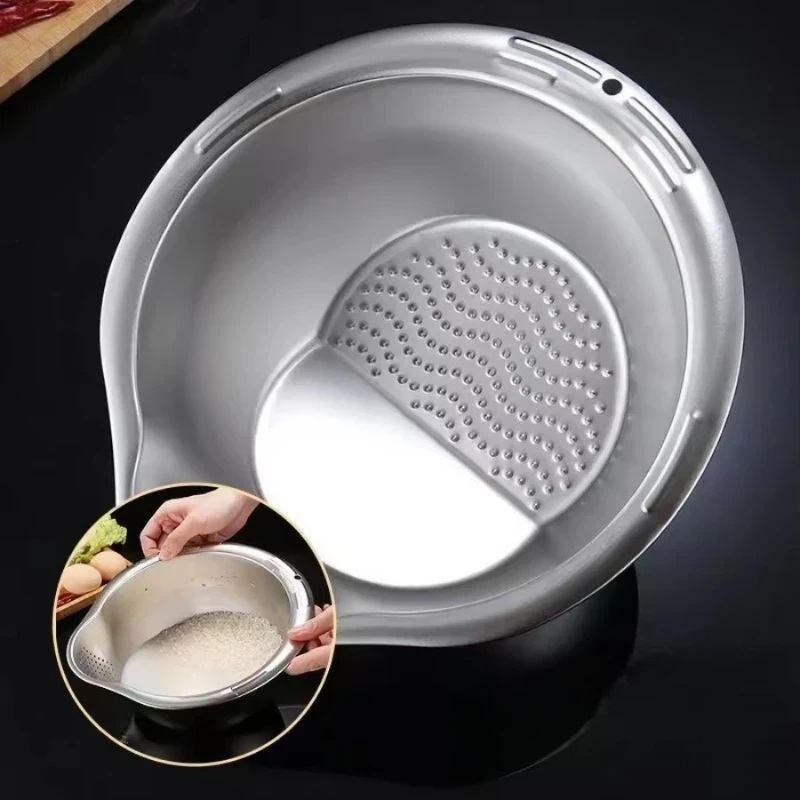 Vegetable Kitchen Gadgets - Cesta coladora de acero inoxidable para