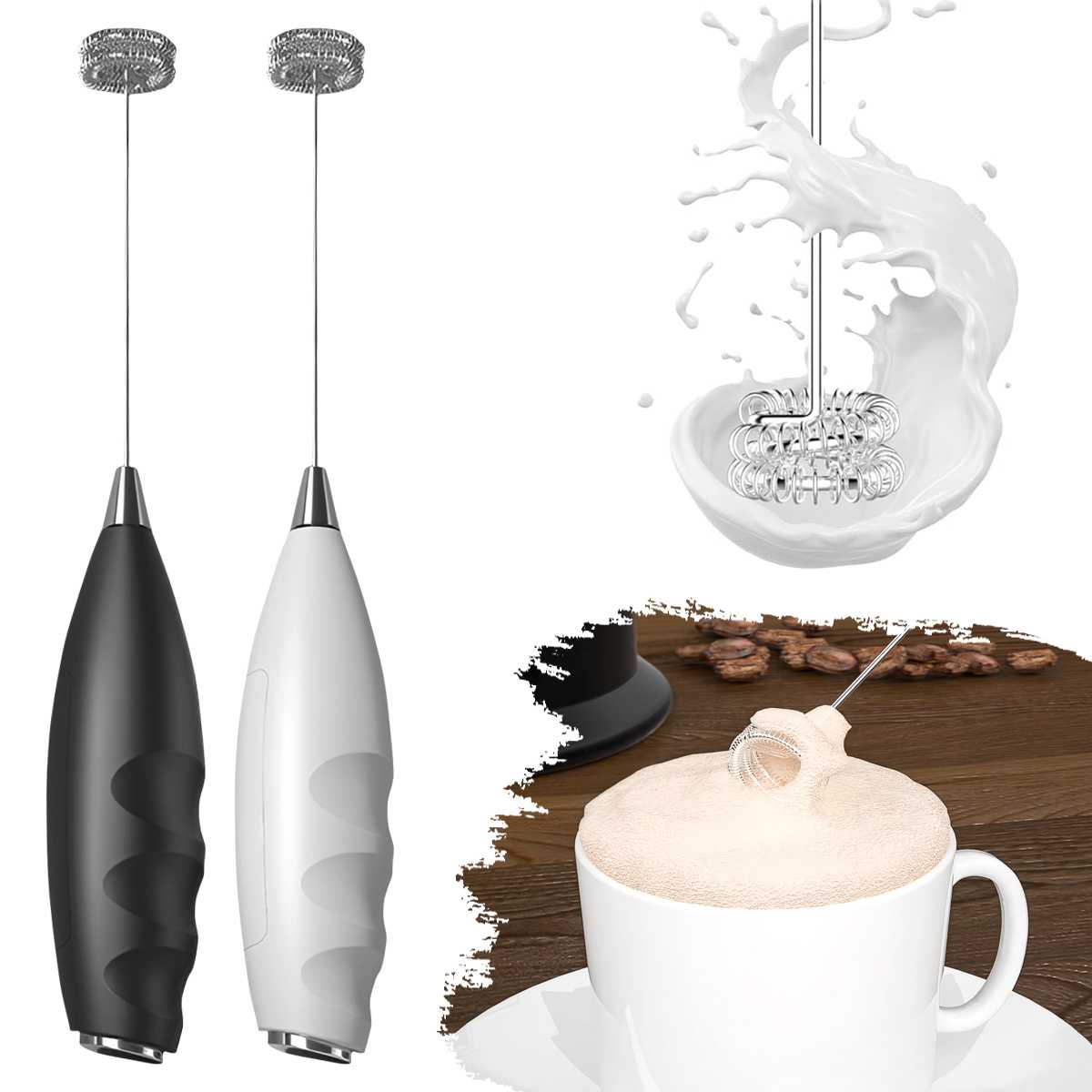 Kitchen Gadgets And Appliances - Espumador de Leche Eléctrico, Batidor Eléctrico