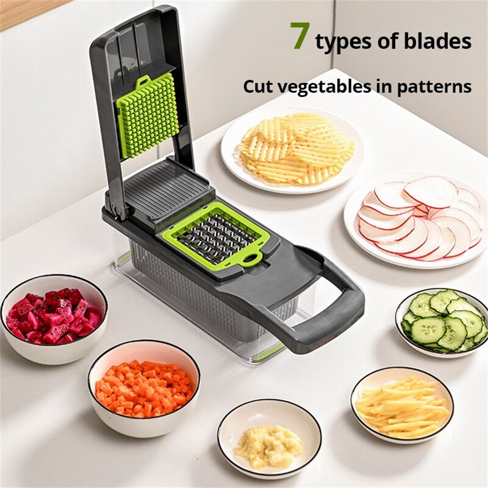 Household Kitchen Gadgets Vegetable Cutter Silk Cutter - Cortador de verduras multifuncional de 16