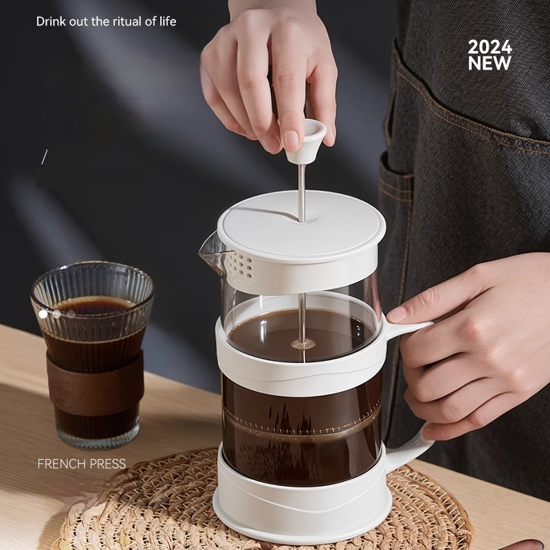 French Press Coffee Maker - GIANXI-cafetera con prensa manual, cafetera con