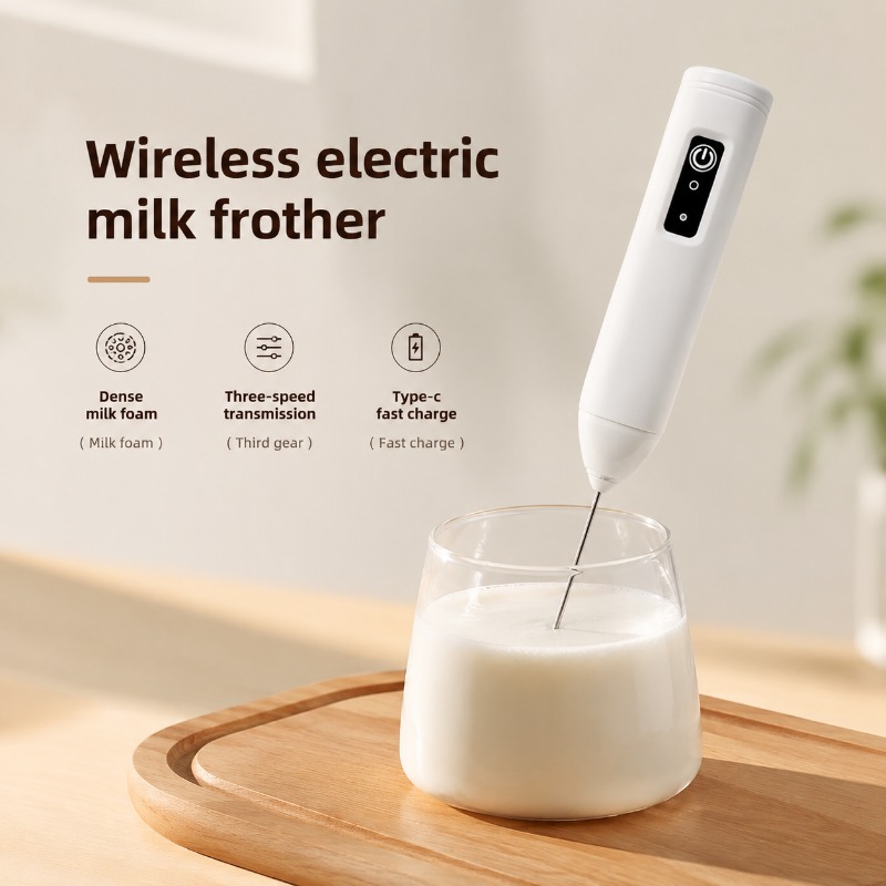 Kitchen Gadgets And Appliances - Espumador de Leche Eléctrico + Batidor