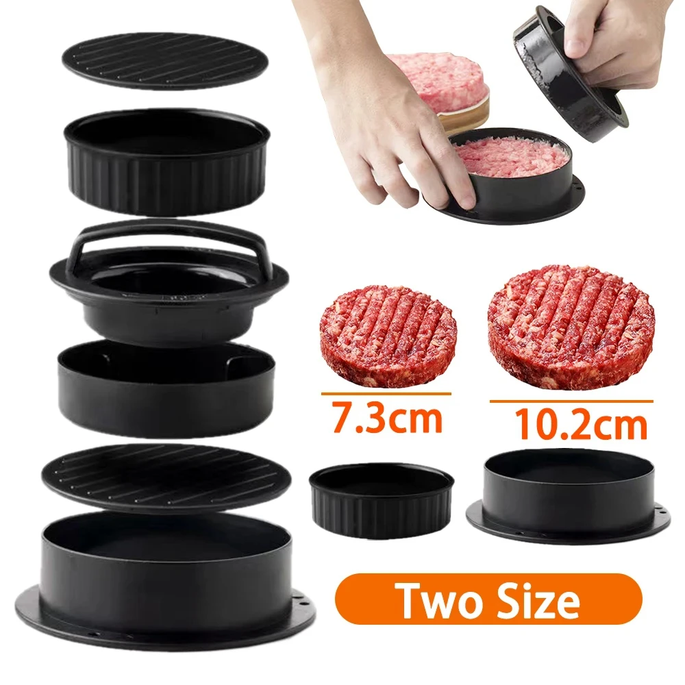 Kitchen Helper Gadgets - Prensa redonda para hamburguesas y hamburguesas,