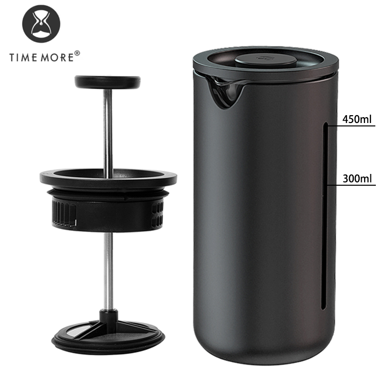 French Press Coffee Maker - TIMEMORE U prensa francesa 450ml vidrio