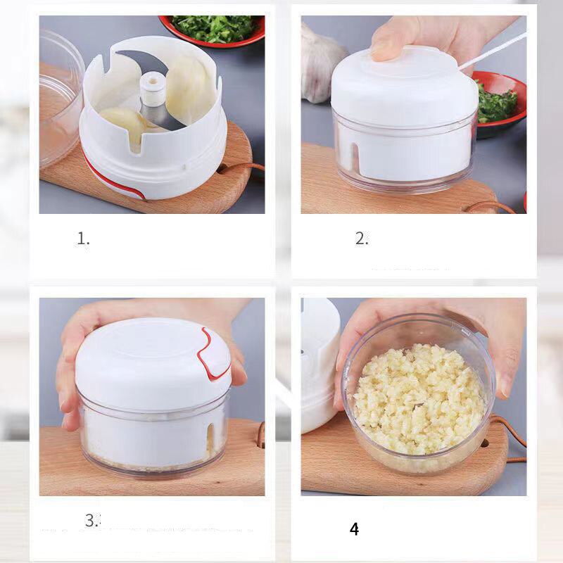Trituradora de ajo de plástico - Household Kitchen Gadgets Vegetable Cutter Silk Cutter reseña y precio