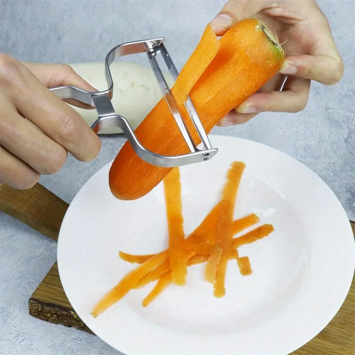 1 pelador de acero inoxidable  - Vegetable Kitchen Gadgets reseña y precio