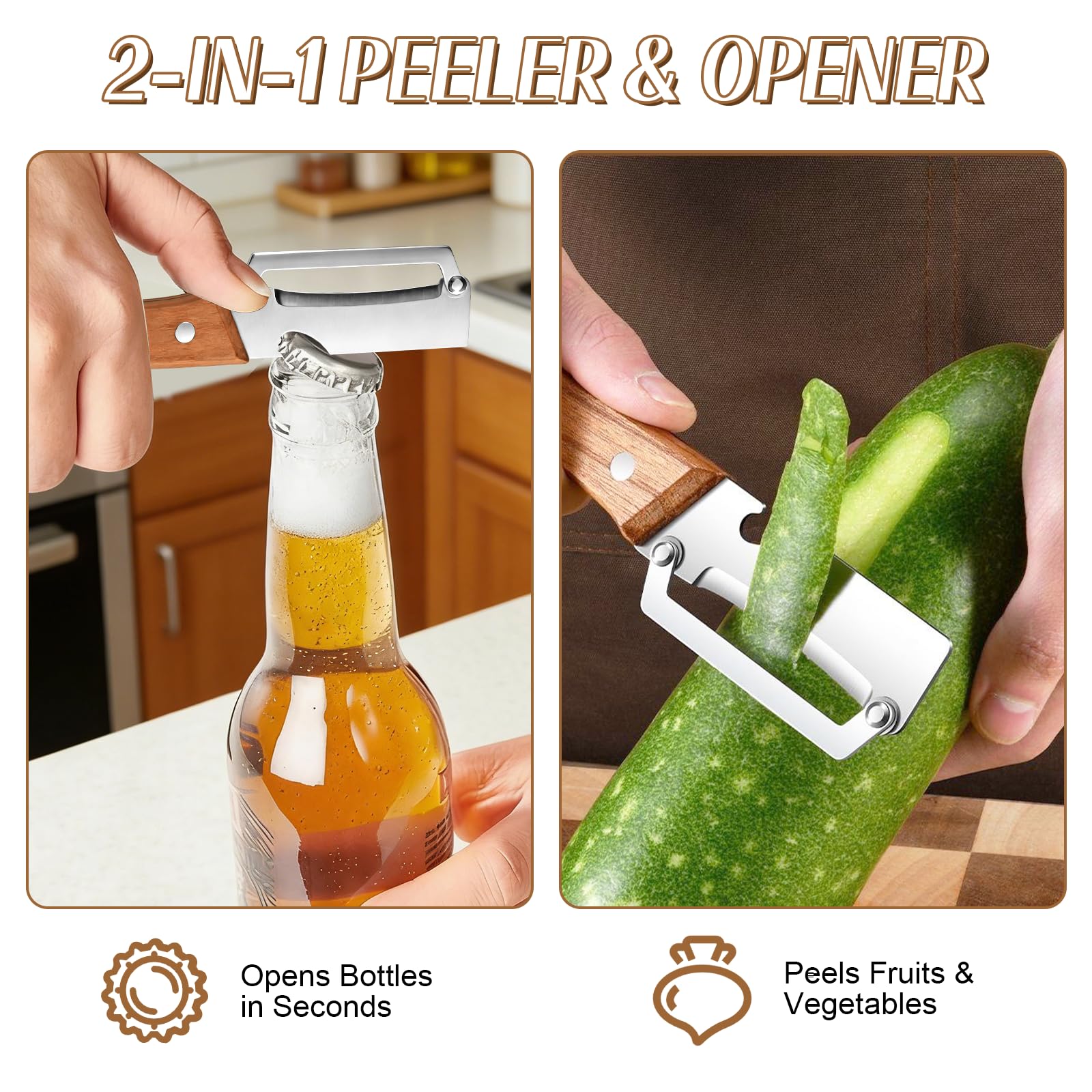 Pelador de Verduras 3 en 1 con - Vegetable Kitchen Gadgets reseña y precio