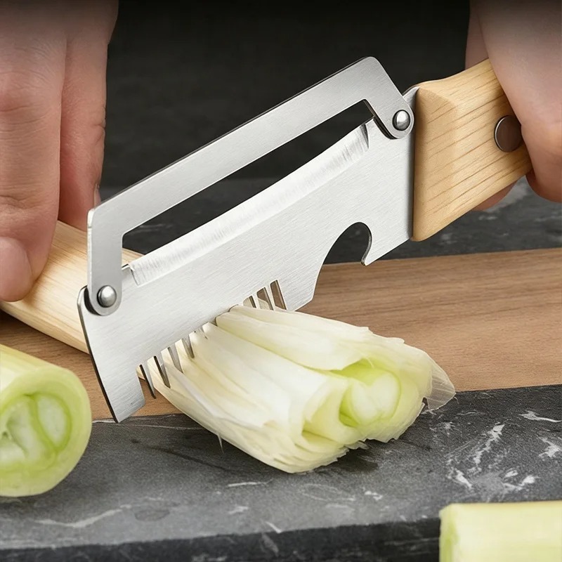 Pelador multifuncional de acer - Household Kitchen Gadgets Vegetable Cutter Silk Cutter reseña y precio