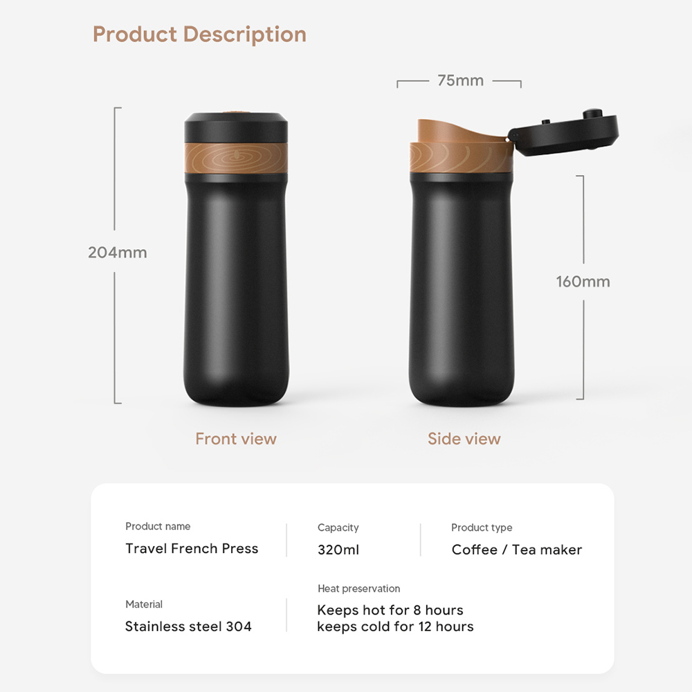 ICafilas Cafetera portátil de  - French Press Coffee Maker reseña y precio