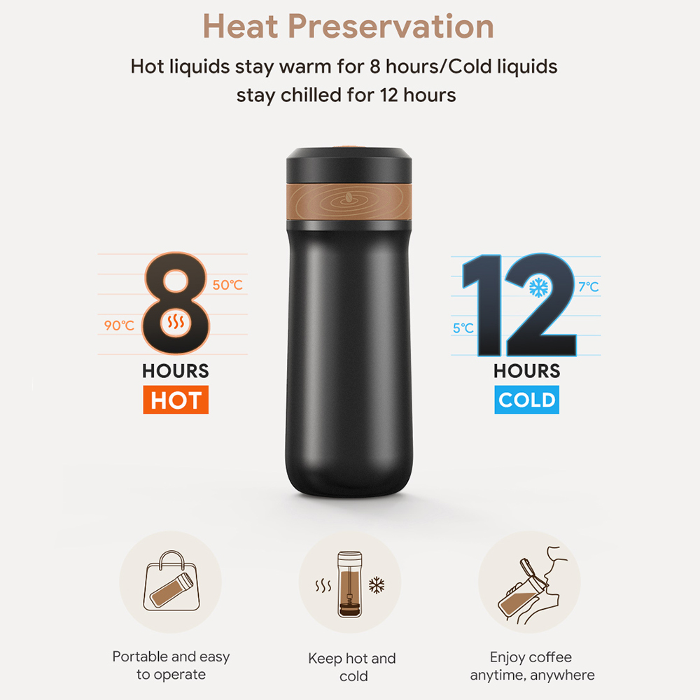 ICafilas Cafetera portátil de  - French Press Coffee Maker reseña y precio