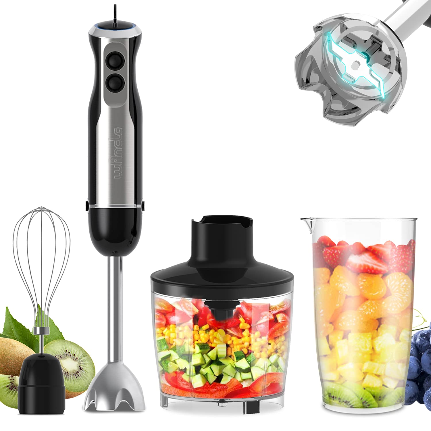 Wancle-batidora de mano de inm - Immersion Blender Stick reseña y precio