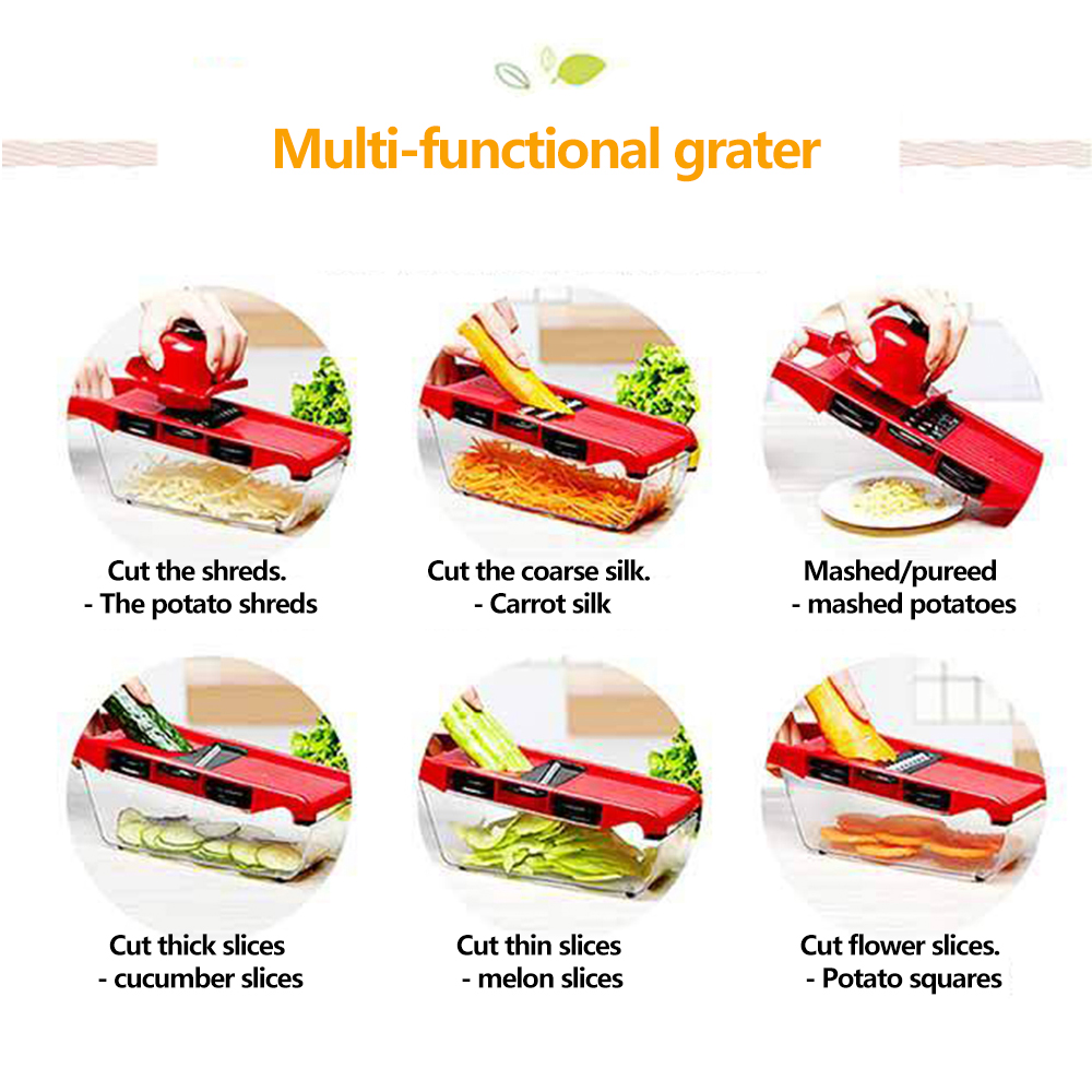 Cortador de verduras con hoja  - Household Kitchen Gadgets Vegetable Cutter Silk Cutter reseña y precio