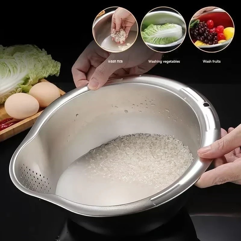 Cesta coladora de acero inoxid - Vegetable Kitchen Gadgets reseña y precio