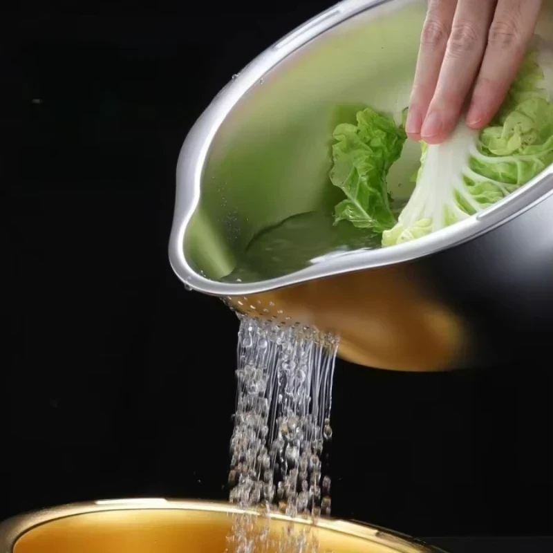 Cesta coladora de acero inoxid - Vegetable Kitchen Gadgets reseña y precio