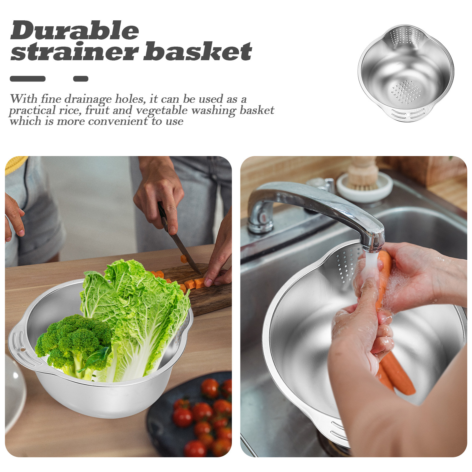 Cesta de drenaje profesional d - Vegetable Kitchen Gadgets reseña y precio