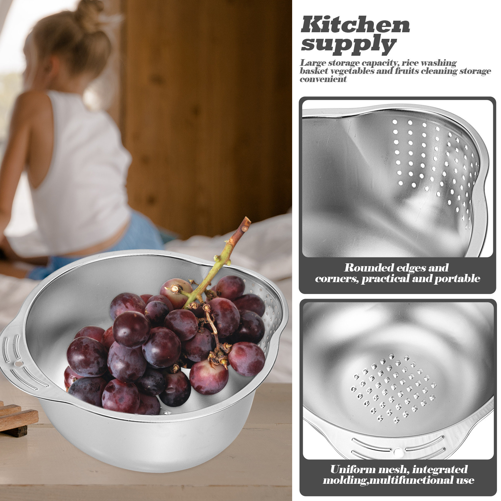 Cesta de drenaje profesional d - Vegetable Kitchen Gadgets reseña y precio