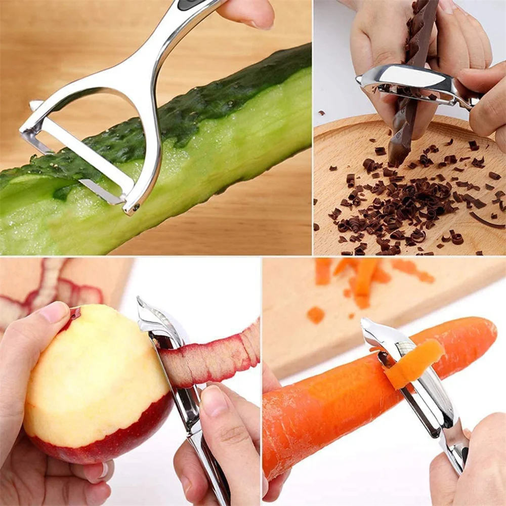 Pelador de verduras de acero i - Household Kitchen Gadgets Vegetable Cutter Silk Cutter reseña y precio