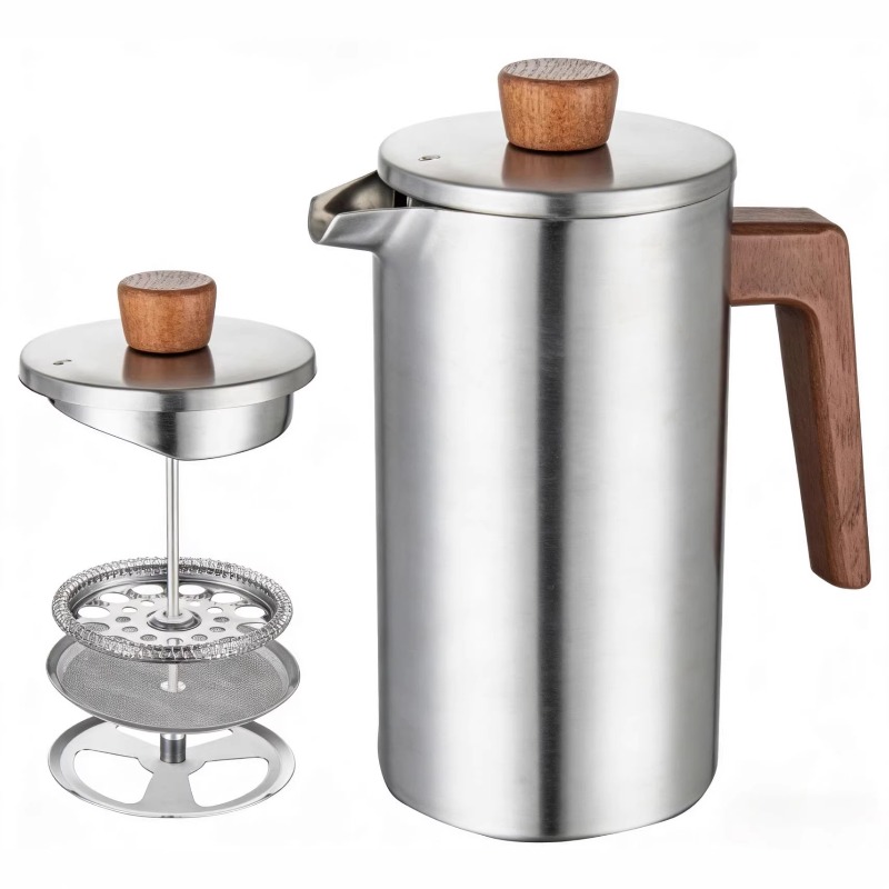 Cafetera Francesa de Acero Ino - French Press Coffee Maker reseña y precio