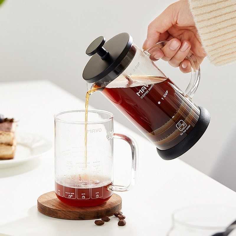 Cafetera francesa MAVO con fil - French Press Coffee Maker reseña y precio