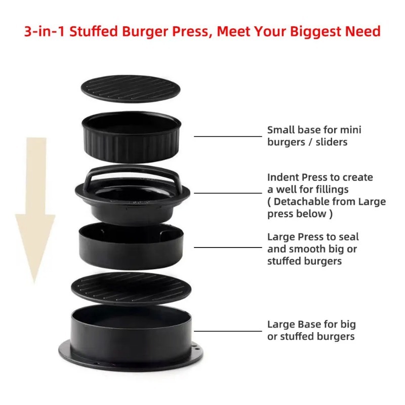 Prensa redonda para hamburgues - Kitchen Helper Gadgets reseña y precio