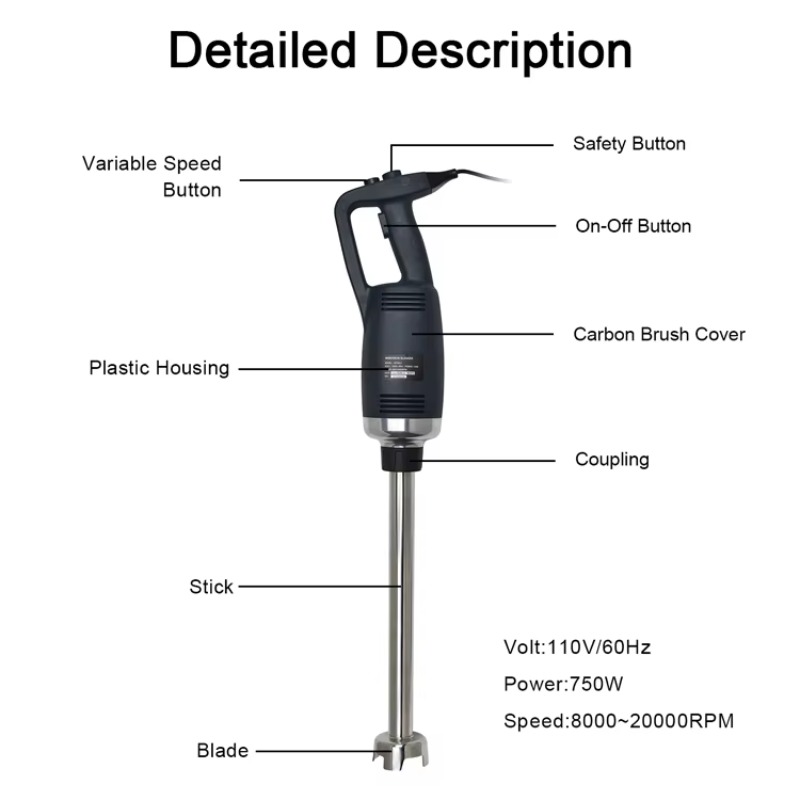 Licuadora de inmersión comerci - Immersion Blender Stick reseña y precio
